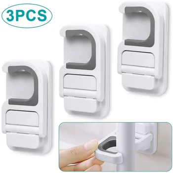 

Broom Holder Mop Wall Mounted Mop Holder Household Adhesive Storage Broom Hanger Mop Hook Racks Kitchen Bathroom Organizer 3pcs