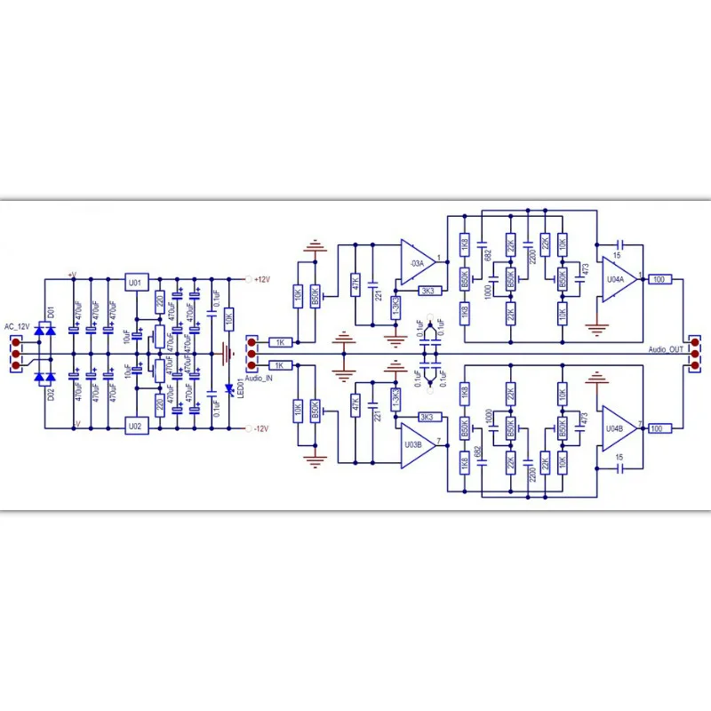 Controle de Volume Preamplifer para Amplificador de Alto-falante em Casa Sotamia Amplificador Preamp Tone Board Opa2604 Lm4562 Ne5532 Agudos Baixo Alto - Image 4