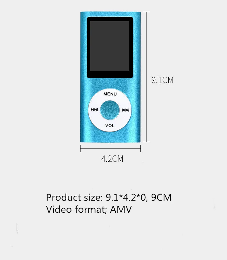 Ультратонкий 4 поколения Walkman MP4 1,8 дюймов многофункциональный HD видео разъем TF карта MP3-плеер Многоязычная запись электронная книга