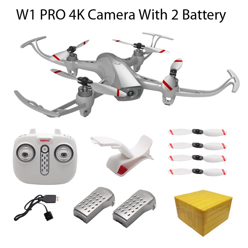 SYMA W1 PRO gps Складная рукоятка FPV с камерой 4K Радиоуправляемый Дрон Квадрокоптер RTF высокая скорость Wi-Fi оптическое позиционирование потока VS H117S - Цвет: W1 PRO 4K 2B FB