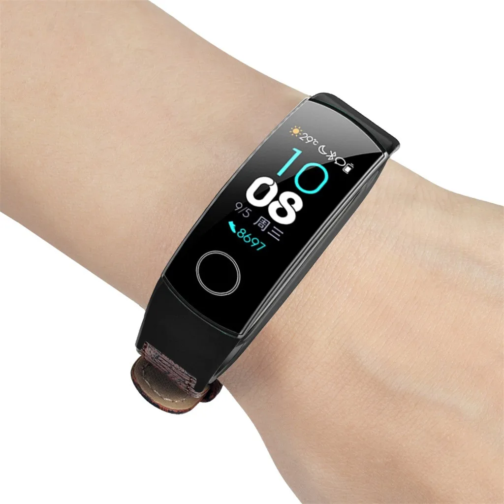 Ouhaobin кожаный ремешок часы браслет легкие наручные браслеты для huawei Honor 5 Band 4 смарт-аксессуары 913#2