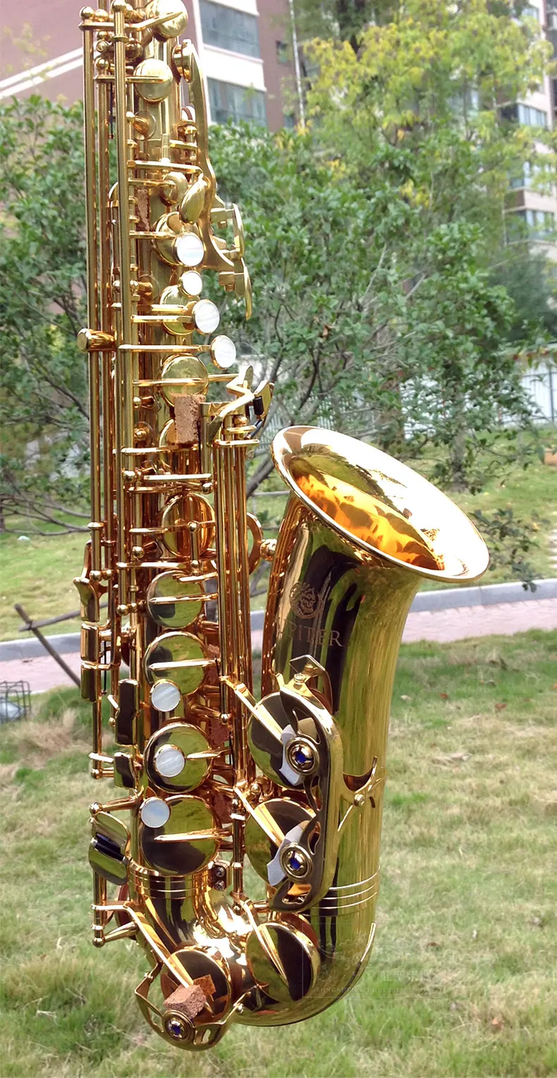 JM JAS 1100SG Alto Eb Tune саксофон латунный никель-посеребренный корпус золотой лак ключ музыкальный инструмент e-плоский саксофон с Чехол
