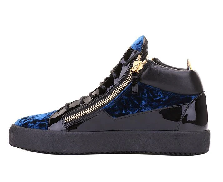 Newest Beertola Flock Men's Sneakers Round Toe Lace Up Zipper Casual Men Flats High Quality Leisure Style Chaussures Hommes 3