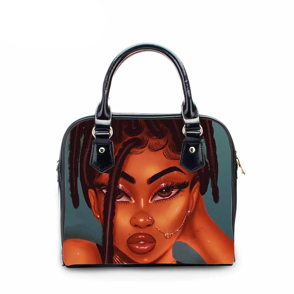 WHEREISART винтажные сумки женские сумки через плечо для женщин Sac основной Черная Королева африканские сумки-мессенджеры Дамские Сумки из искусственной кожи - Цвет: YQ4662DL