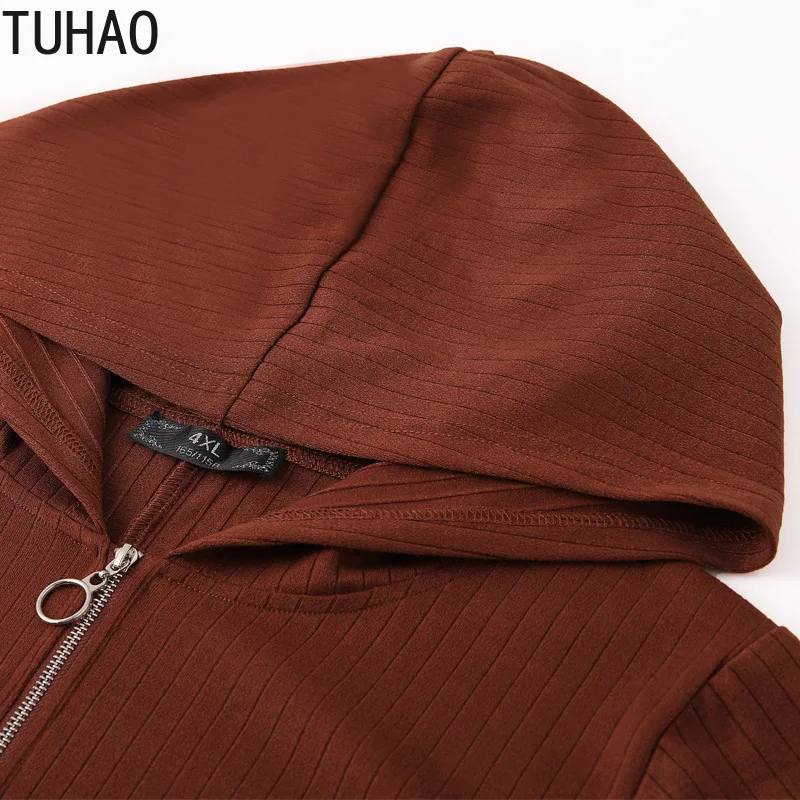 TUHAO осень зима большой размер 10XL 8XL 6XL 4XL толстовки Платья офисные женские вязаные платья женское вязаное платье с капюшоном одежда WM06