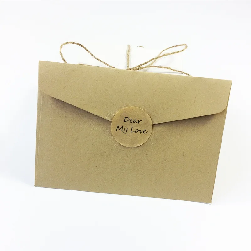100PCS/lot New Vintage Blank Round Kraft Seal Sticker For Handmade Products 35mm Round Gift Sealing Sticker DIY Note Label