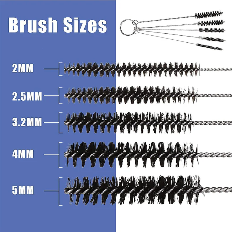 Carburetors Carbon Dirt Jet Remove Cleaner Nylon Brushes Cleaning Needles Tool Kit Auto Motorcycle ATV Moped Welder Carb