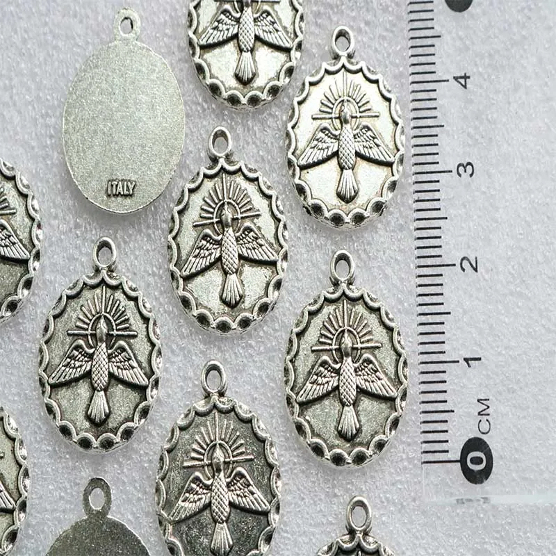 100 Pieces / Mini Religious Vintage Peace Dove Charm Medallion Jewellery Catholic Bird Pendant | Украшения и аксессуары