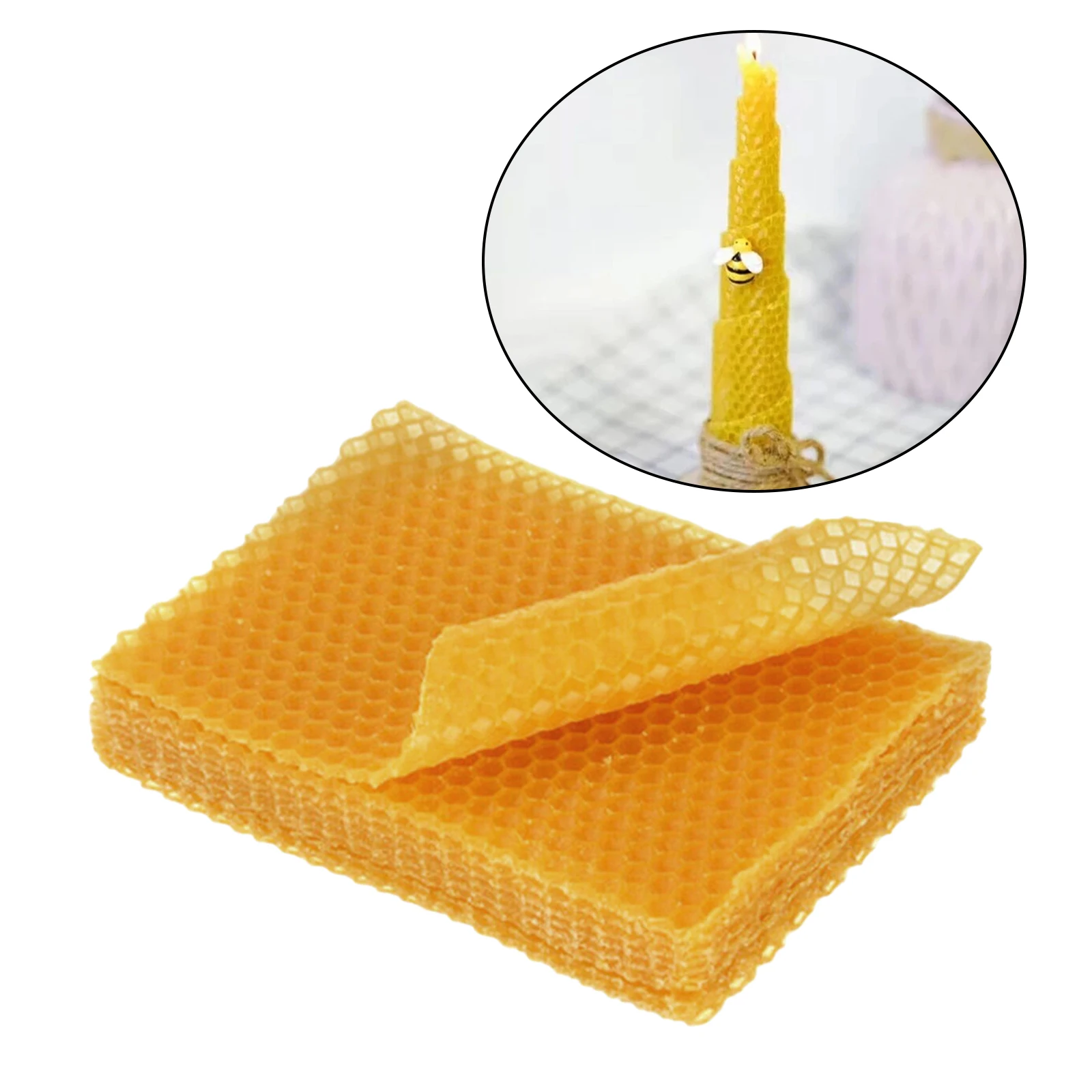10Pcs Beeswax Sheets Candle Making Craft DIY Kits Honey Candles Maker Full Bees Wax Honeycomb Beekeeping Foundation Sheets beekeeping tools,beeswax candle making kits