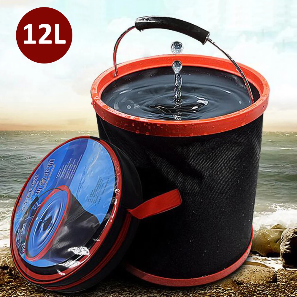Lavagem de Carro Equipamento de Pesca ao ar Grande Balde Dobrável Casa Multi-função Portátil Livre 12l 2 12l lavagem de carro grande balde dobrável
