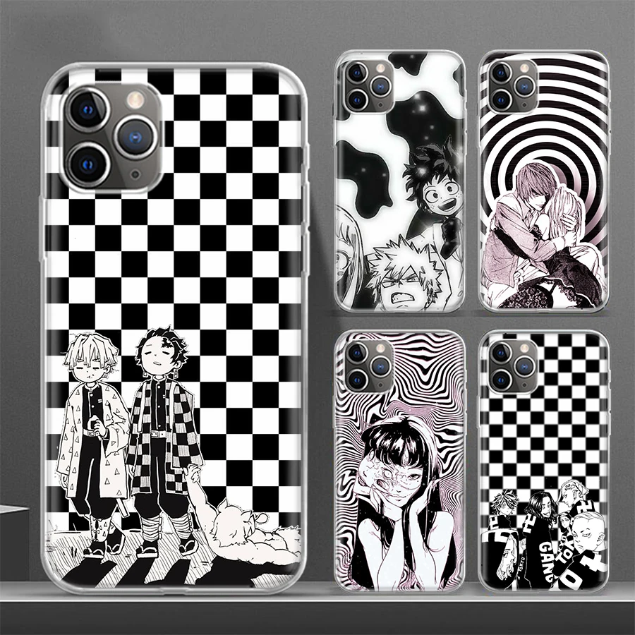 Anime Dark Manga Aesthetic Soft Phone Case For IPhone 11 12 13 14 Pro