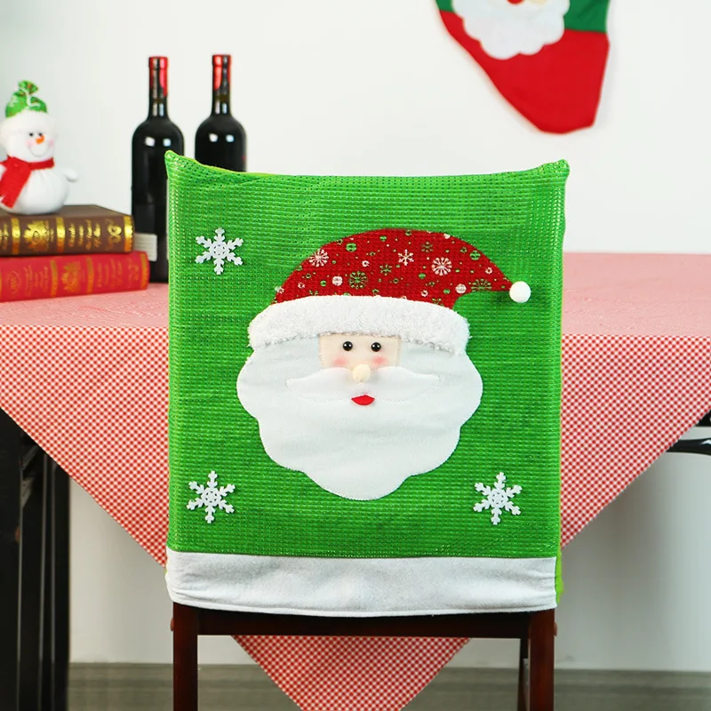 Three-dimensional Pattern Santa Claus Christmas Table Decoration Snowman Christmas Chair Cover ForDecoration New
