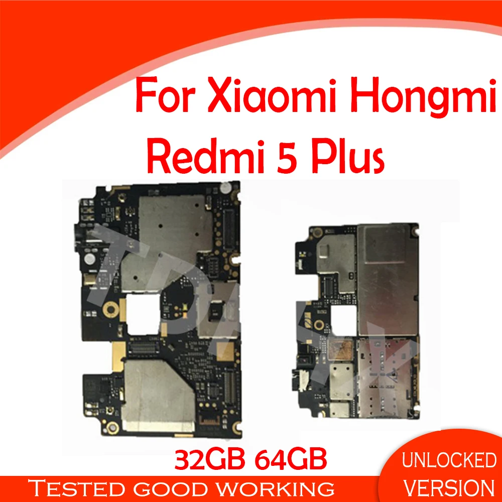 Разблокированная материнская плата для Xiaomi Hongmi Redmi Note 5/5 Plus 32 Гб 64 ОС Android с заменой