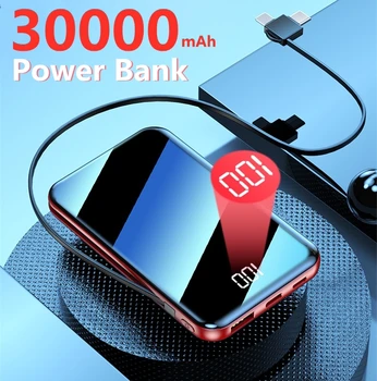 ミニ電源銀行30000mah usb充電ポータブル充電器外部バッテリーパックxiaomi mi 8 iphone 11プロサムスンs8 poverbank