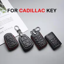 Pour Cadillac CTS Escalade SRX ATS STS XTS CT6 XT5 voiture porte-clés porte-clés porte-clés anneau étui à clés en cuir couverture de voiture style