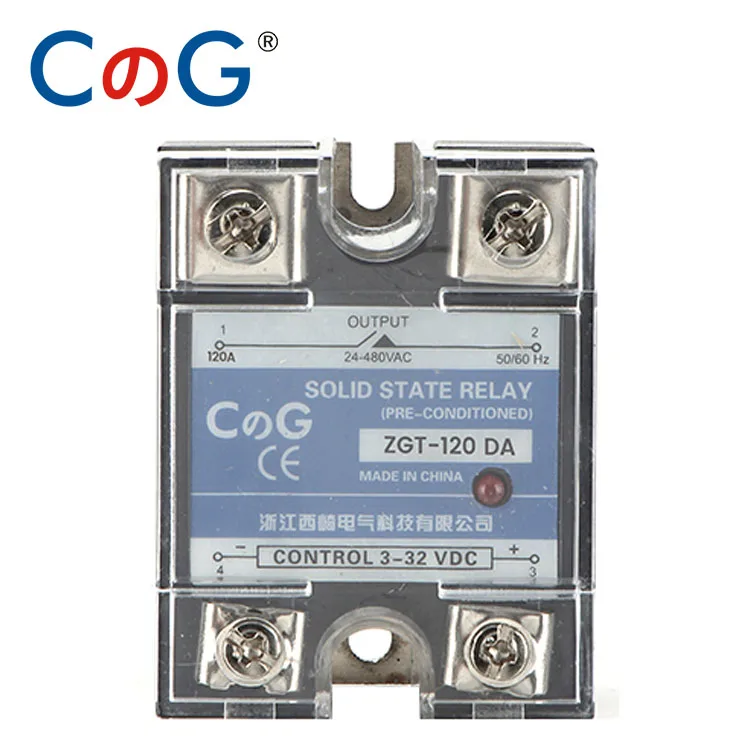 

CG SSR-120DA 150DA Single Phase DC Control AC Heat Sink 24-480VAC To 3-32VDC 120A 150A DA Solid State Relay