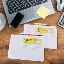 New File Folder 7 Pockets Innovative Practical Waterproof Colorful File Organizer For Exam Office School Supplies