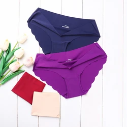 2021NEW Women Panties Underwear Ultra-Thin Viscose Seamless Briefs For Ladies Comfort Low-Rise Ruffles Sexy Lingerie Summer