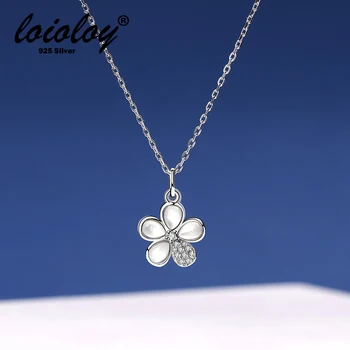 

Loioloy 925 Sterling Silver Flowers Necklace