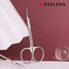 1pc STALEKS SX-21-1z Stainless Steel Dead Skin Scissors Russian Style Bending Eyebrow Scissors Zebra Pattern Makeup Tools 3