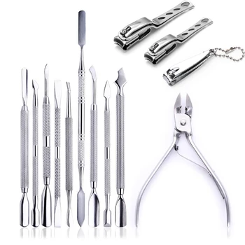 

1pc Cuticle Nail Nipper Manicures Cutter Trimmer Silver Cuticle Pusher Nail Care Tools Remover Pusher/Scissors Nail Art Tool