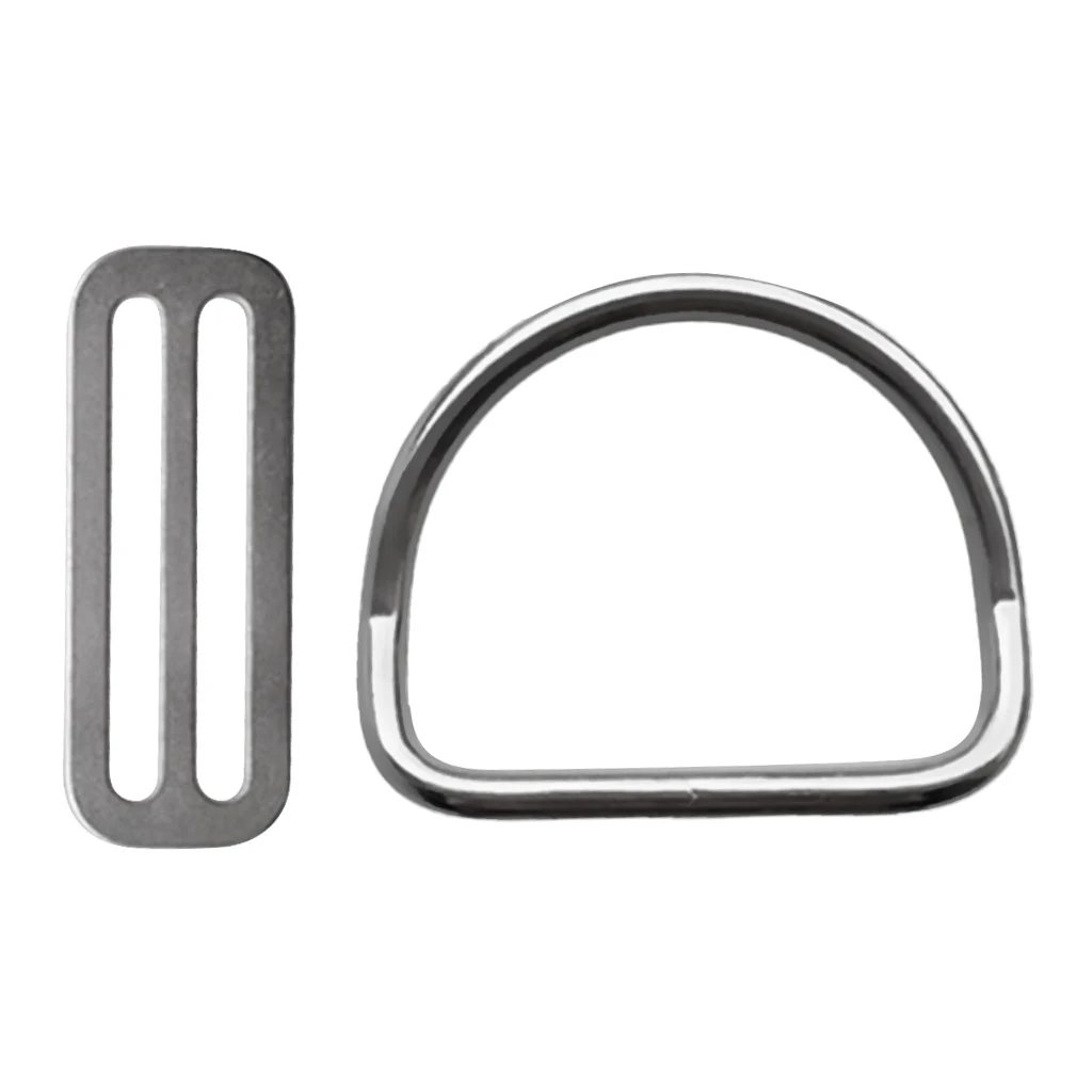 Durable 2' Weight Belt Keeper W/ Bent D Ring For Scuba Diving Snorkeling D Ring Weight Belt Keeper Holder