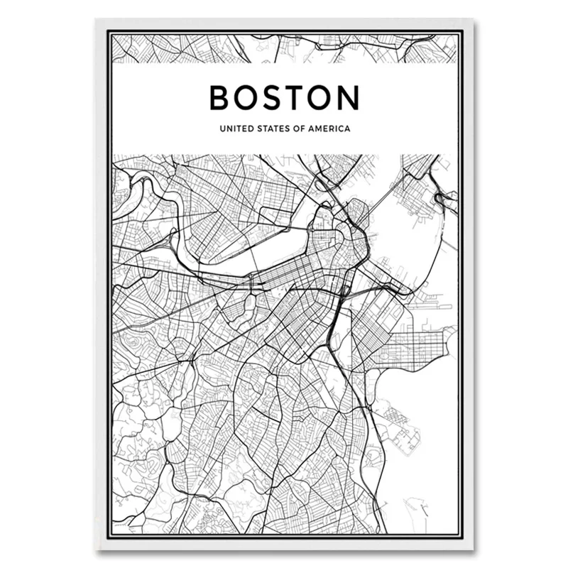 Black-and-White-World-City-Map-New-York-Tokyo-Paris-Wall-Art-Canvas-Poster-Prints-Nordic (2)