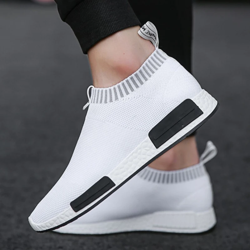 SHUJIN Women Sneakers Vulcanized Shoes Sock Sneaker Women Autumn Slip On Flat Shoes Women Plus Size Walking Flat Shoes