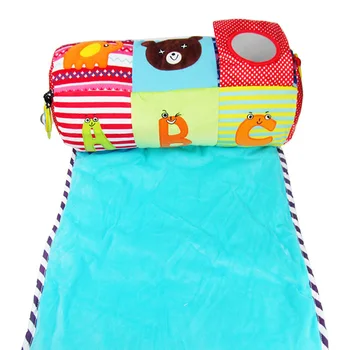 

Baby Infant Tummy Time Crawling Mat Play Carpet Roller Pillow Carpet Gym Crawling Activity Mat Educational Toys - Elephant ABC