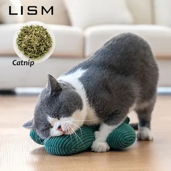 

NEW Cat Catnip Toys Soft Plush 3D Cactus Pillow Doll Molars Chew Rub Massage Interactive Playing Toy For Cats Kittens