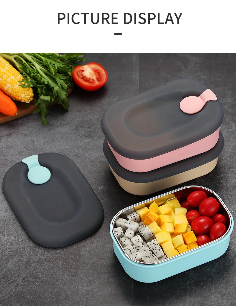 WORTHBUY, японская 304, нержавеющая сталь, Bento Box, микроволновая печь, Ланч-бокс для детей, школьная коробка для фруктов, еда, герметичный контейнер для ланча