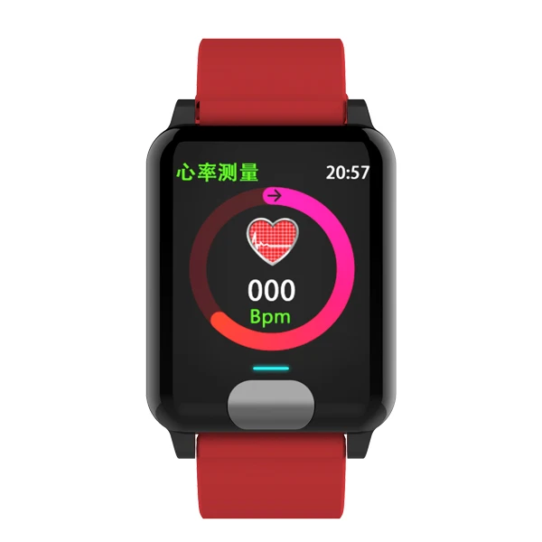 MAFAM E04 ECG смарт-браслет PPG смарт-Браслет фитнес кровяное давление пульсометр калории Смарт-часы ремешок для мужчин - Цвет: Red