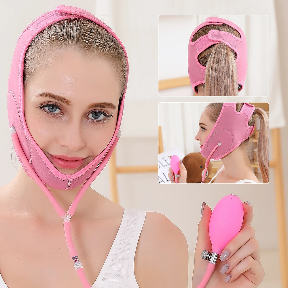 V Line Lifting Air Press Lift Up Belt Face Thin Mask Cintura Per Fasciatura Dimagrante V Shape Lift Messager Riduce La Maschera Per Il Viso A Doppio M