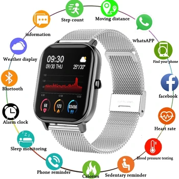 

LIGE 2020 New P8 1.4 Inch Smartwatch Men Full Touch Multi-Sport Mode Heart Rate Mens watches For iOS Android Smart Watch Women