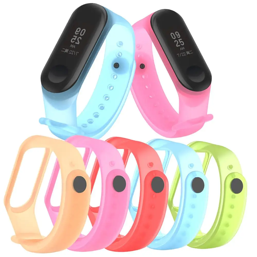 Оригинальный ремешок для Xiaomi Mi Band 4 силиконовый браслет band 3 розовые ремешки