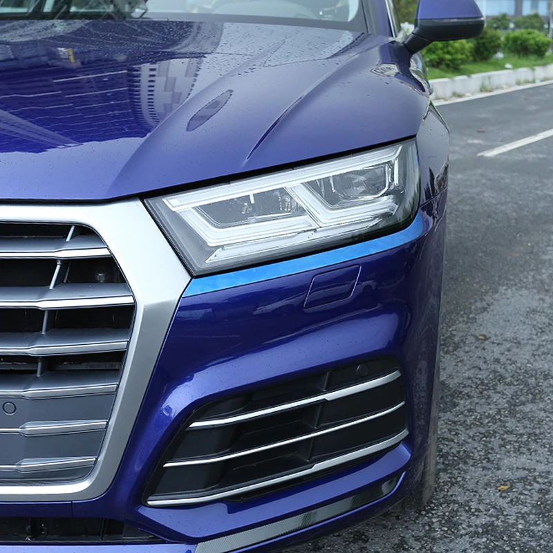Карманго для Audi Q5 FY, автомобильный Стайлинг, авто передний светильник, наклейка, рамка, накладка, хромированная отделка, внешние аксессуары