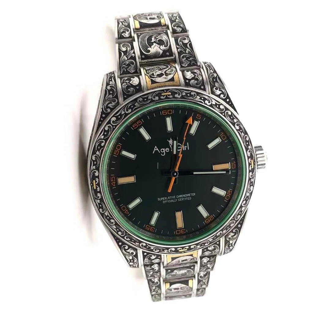 

Luxury Brand New Men Automatic Mechanical DateJust Watches Stainless Steel Full Black Silver Black Grey Gent Sculpture Green