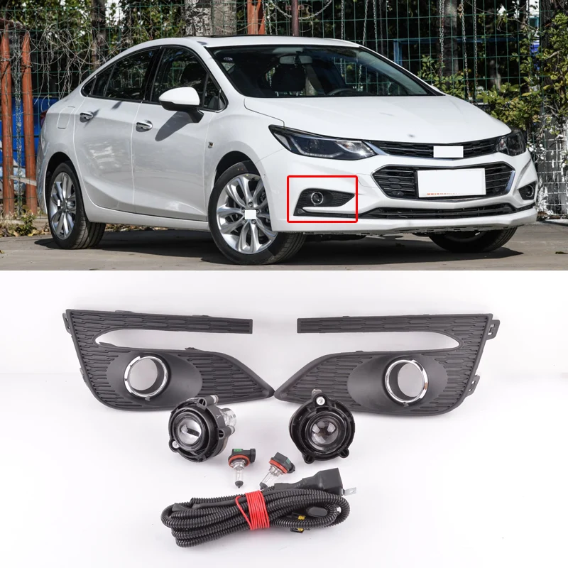 Передние противотуманные фары CAPQX для Chevrolet Cruze 2017 2018 ходовые огни DRL