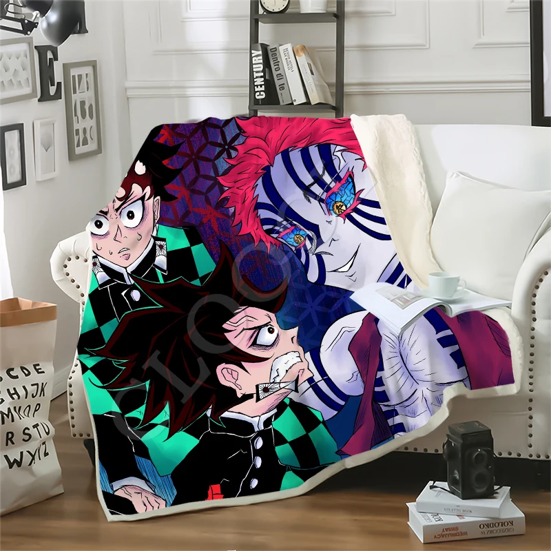 Animes Demon Slayer Kimetsu No Yaiba одеяла, 3D принт, повседневный диван, для путешествий, молодежное постельное белье, пледы, одеяла, покрывала для плюшевого одеяла