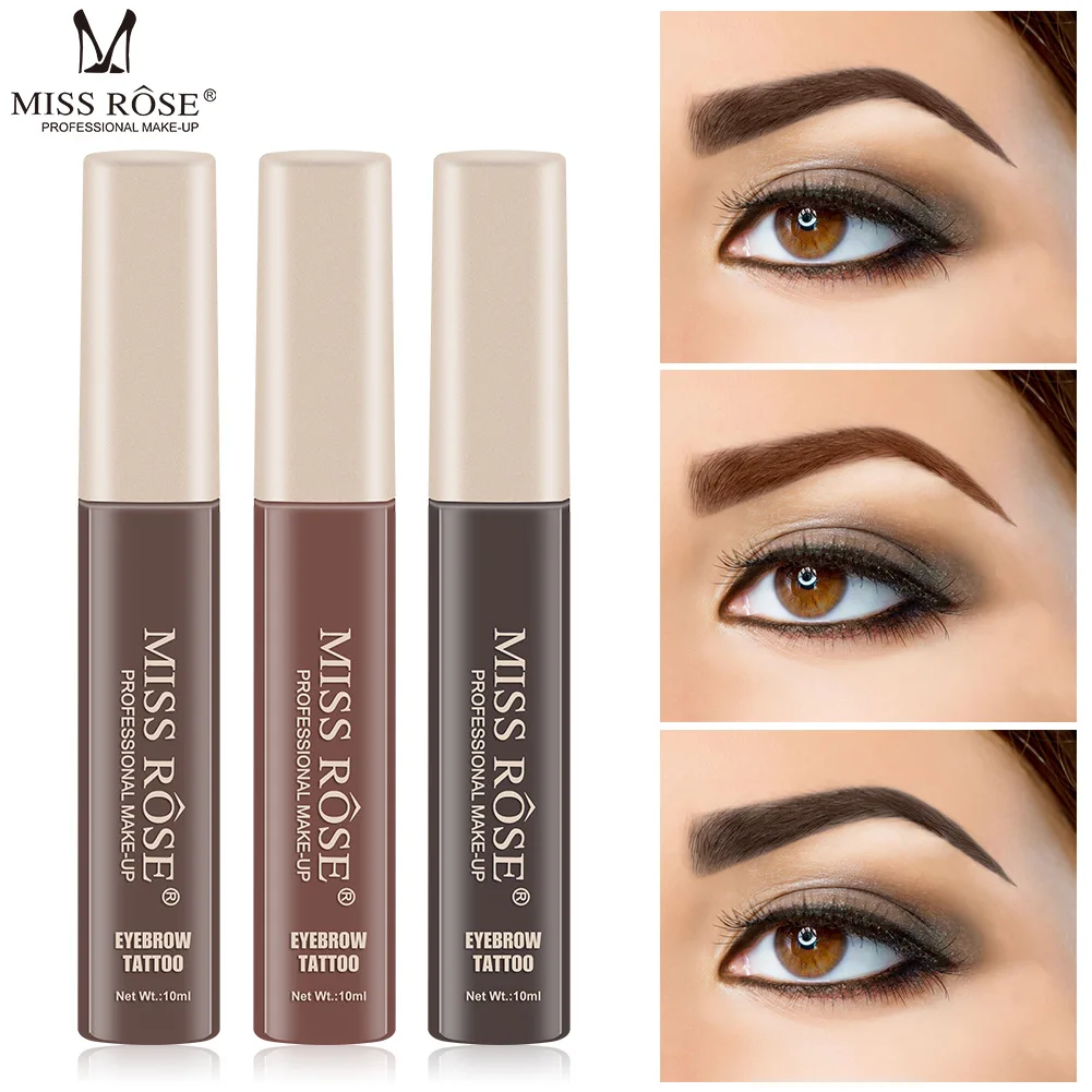 

MISS ROSE 10 Colors Long Lasting Eyebrow Tint Eyebrow Tattoo Pen Waterproof Face Makeup Tools Beauty For Thicker Eyebrows TSLM1