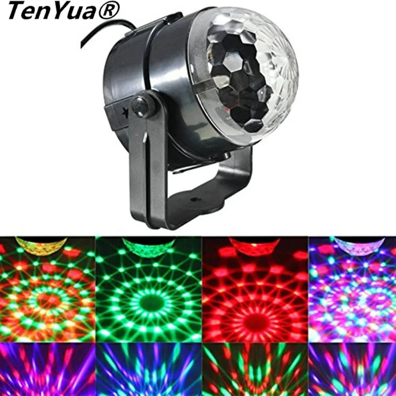 Мини RGB светодиодный хрустальный волшебный шар со сценическим эффектом