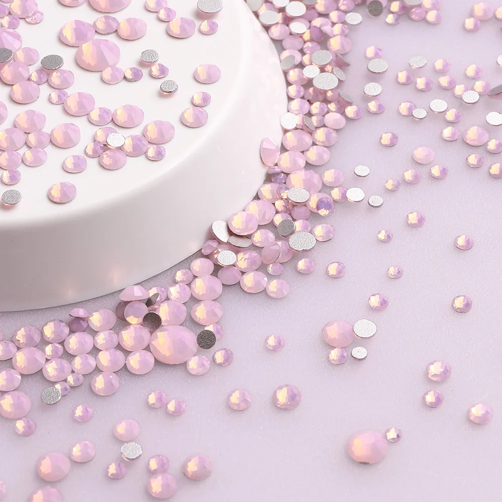 Mix Size Black Diamond Flat Back Rhinestones for Face Self-adhesive Crystal Beads Loose Precious Stones Diamond Painting Jewelry