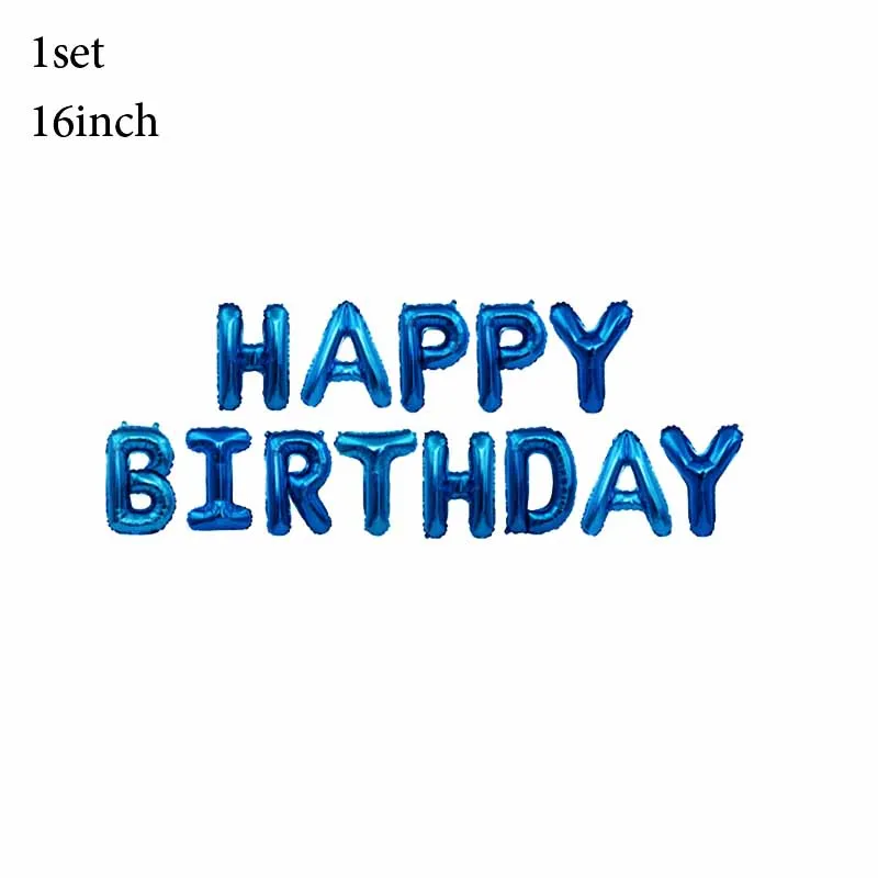 FELIZ cumpleaños письмо воздушный шар из фольги Испания Happy birthday Алфавит шар День рождения украшения детей Baby Shower ХП - Цвет: blue HP