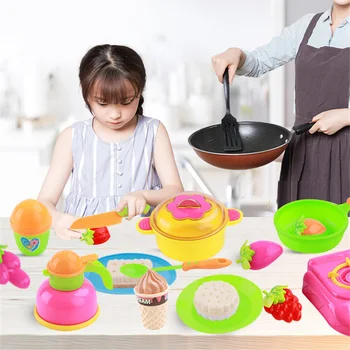 

Children Simulation Girl Cut Fruit Vegetable Kitchen Cutlery Cooking Toys ABS Environmentally Friendly Plastic For Girls Playing