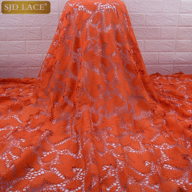 New Light Purple African Lace Fabric Water Soluble Guipure French Lace Fabric High Quality Nigerian Lace Fabric For WeddingA1668