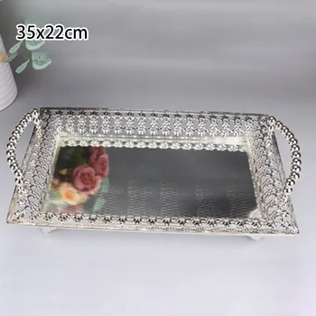 

Fruit Tray European Luxury Style High-grade Fruit Bar Snack Plate Multi-purpose Vintage 35*22cm Home Storage Decor