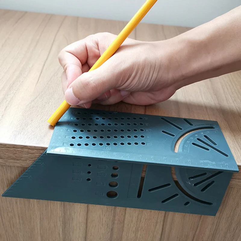 Деревообрабатывающий 3D Mitre угол измерения квадратный размер измерительный инструмент с манометром линейка инструменты с плотником карандаш