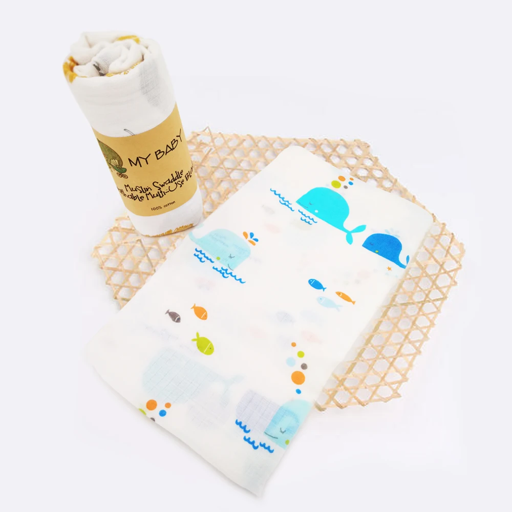 Муслин хлопок детские пеленки мягкие одеяла для новорожденных Ванна Марля младенческой спальные принадлежности чехол для коляски игровой коврик есть упаковка