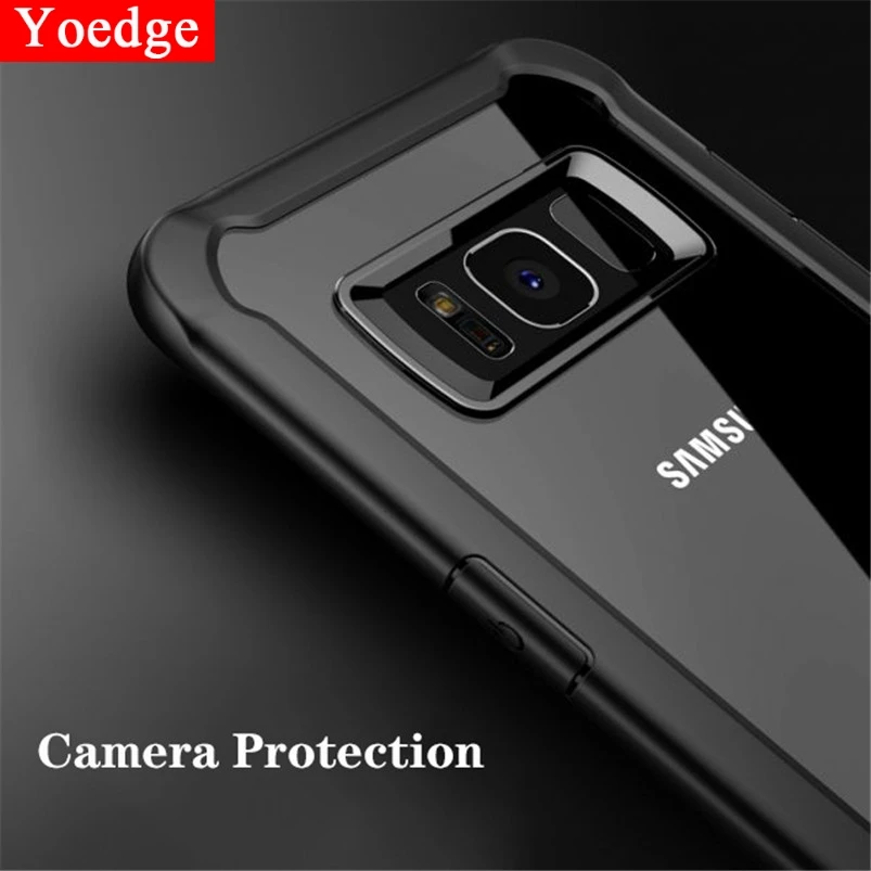 Противоударный чехол для samsung Galaxy S10 S9 S8 плюс S10E Note 8 9 Прозрачная крышка для samsung J8 A6 A7 A8 плюс бронированный чехол