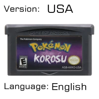 Korosu 32 бит видеоигры картридж Консоли Карты для nintendo GBA Pokeon серии Клевер Cawps Eclipse Korosu английский язык издание - Цвет: Korosu